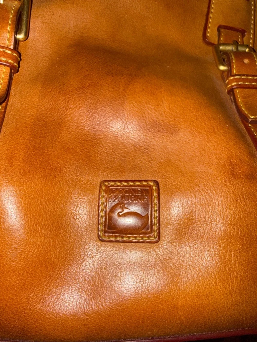 Dooney and Bourke Florentine Domed Buckle Satchel leather bag - Picture 3 of 12